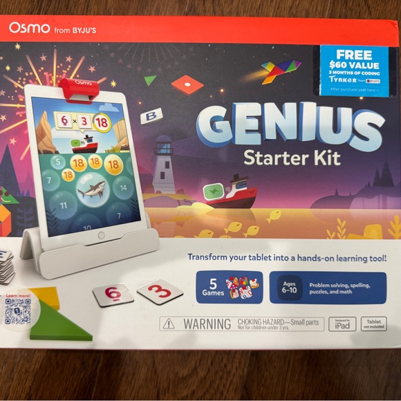 Osmo Genius Starter Kit - Interactive Learning Toy for Kids - Red and White - Picture 1 of 3